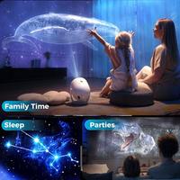 Wolongmountain 2026 Planetario LED HD Moderno, Proyector de Estrellas, Globo con Iluminación RGB Recargable por USB, Regulable, Garantía de 5 Años