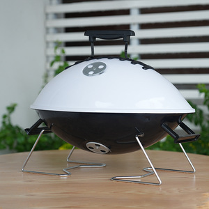 Olive Shaped Portable Barbecue Grill 33.5X16X50Cm Foldable Outdoor Charcoal Grill Mini Round Grilling Stove - Product Image 1