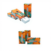 Emballage imprimé personnalisé jetable 0,5 ml 1 ml pour cartouches de vapeur, boîte en carton pliable avec fenêtre, tiroir coulissant pour cartouches CR