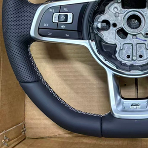 Volant en cuir semi-perforé R-<span class=keywords><strong>Line</strong></span> pour VW Volkswagen Polo Golf 4 5 6 7 Jetta <span class=keywords><strong>Tiguan</strong></span> Passat B7 B8 - Product Image 6