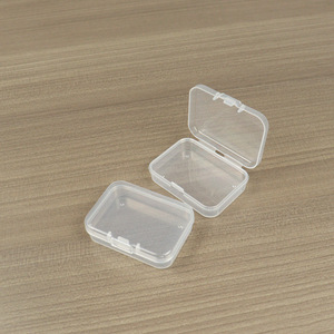 Transparent Rectangular Plastic Storage Box 5.5x4.1x1.5cm For <b>Nail</b> Art <b>Stickers</b> Electronic Accessories Desktop Organizer - Product Image 3