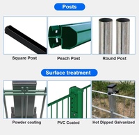 Clôture de sécurité robuste en tubes d'acier 3D à double fil, revêtement poudré, écologique, facile à assembler pour villas, maisons et jardins
