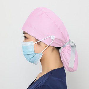 Cappello da Infermiera con Fiocco a Farfalla per <span class=keywords><strong>Capelli</strong></span> Lunghi, Tinta Unita, Regolabile, Berretto Chirurgico Professionale in Cotone Unisex per Ospedale - Product Image 5