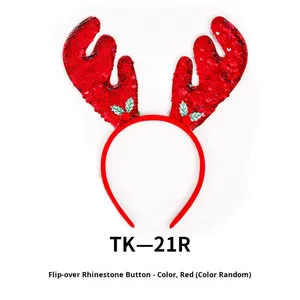 Serre-tête simple en forme de bois de renne de Noël, accessoires de fête, cadeaux <span class=keywords><strong>pour</strong></span> enfants, fournitures en <span class=keywords><strong>gros</strong></span> - Product Image 5