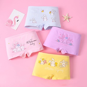 Ropa Interior de Algodón para Niñas, Suave, Transpirable, Ecológica, Cintura Elástica, Calzoncillos Tipo Bóxer para Niños, Paquete de 4 para Niños Pequeños - Product Image 4