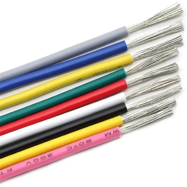 UL1015 stranded tinned copper hook up wire 22AWG 600V 105℃ PVC insulated for control panel wiring 100ft roll
