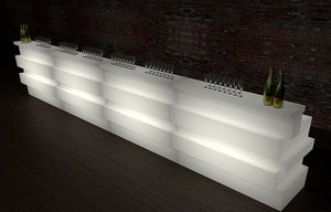 Barra de <span class=keywords><strong>Bar</strong></span> Portátil con Iluminación RGB de Color Cambiante, para Fiestas, Exterior, de Plástico Blanco, Moderna - Product Image 6