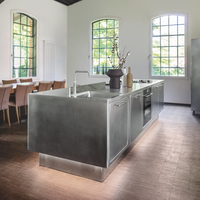 Meubles de cuisine îlot modernes et écologiques de Foshan : Solution de personnalisation complète pour toute la maison