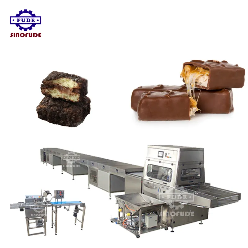 Cioccolato completamente automatico di alta qualità che fa la macchina per la produzione di wafer palla di rivestimento con il cioccolato