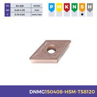 Plaquette de tournage indexable en carbure de tungstène DNMG150608 HSM pour machine-outil CNC avec revêtement CVD, personnalisable OEM