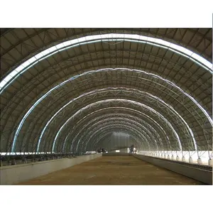 LF Système de structure en acier baril Hangar de stockage de charbon Espace Cadre bunker structure en acier toit en arc