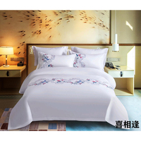 Draps de lit en coton anti-allergie pour hôtel Ensemble de 4 pièces Poussière pour draps d'hôtel hospitalier