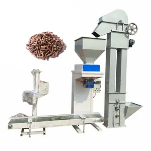 2kg 50kg Fertilizer Wood Pellet Flour Packing Machine Sewing Machine Seed Weighing Double Bucket Bagging Machine