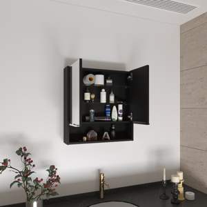 DB Manchester Rectangle Medicine Cabinet with Black Wengue <b>Mirror</b> <b>Bath</b> <b>Mirrors</b> Product - Product Image 3