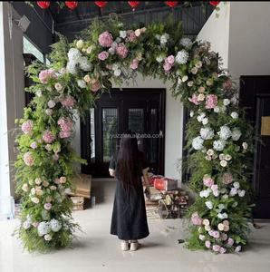 Arco Floral de Seda Artificial en Oferta, Arco de Flores para Boda, Decoración de Fondo y Escenario - Product Image 1