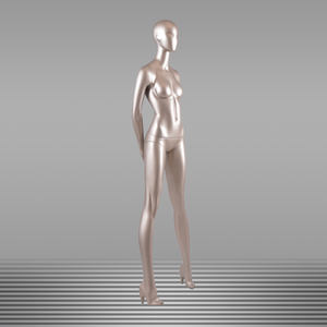 Maniquí de cuerpo <span class=keywords><strong>entero</strong></span> para mujer, maniquí femenino sexy dorado para exhibición de ventana - Product Image 5