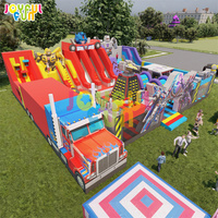 JOYFUL FUN Parc d'attractions gonflable Transformers avec toboggans, parc de jeux gonflable à vendre