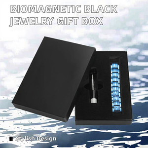 Black Flip-Top <b>Jewelry</b> <b>Box</b> with Custom <b>Velvet</b> Foam Insert for Watch Band and Accessory Storage - Product Image 2