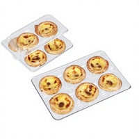 Gobelets à tartelettes et boîtes à dessert jetables en PET transparent, contenants alimentaires à emporter de qualité alimentaire, 24/6/8 pièces