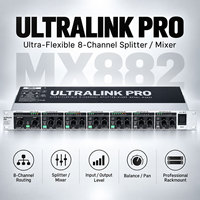 Mélangeur de signal audio 8 canaux en rack avec XLR TRS pour sonorisation et enregistrement en direct