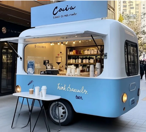 Carrito de Venta de Té con Leche, Carrito de Frutas, Carrito de Comida Móvil, Carrito de Aperitivos, Vitrina, Puesto Comercial, Desayunos, Mercado Nocturno, Cafetería - Product Image 6