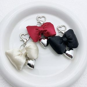 Y2K Bow & Heart <b>Keychain</b> Silver Metal Keyring for Bag - Product Image 6