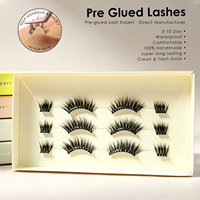 Cils en bande auto-adhésifs Instant Beauty pré-collés, effet naturel et courbé, vente en gros, emballage personnalisé, Royaume-Uni, France, Italie