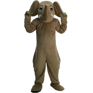 Venta al por mayor traje de la mascota para bebé-Disfraces de Mascota de elefante para bebé, peluche suave que camina, marrón, dibujos animados, 438