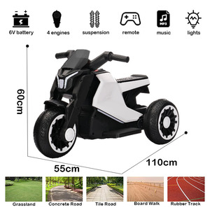 Kids Ride-On 4-<b>Wheel</b> <b>Plastic</b> Car Battery Powered for 2-6 Years - Product Image 2