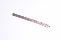 Bracelet en cuivre et acier inoxydable, élément de bracelet magnétique à énergie ionique négative noire, bracelet pour homme en titane pur