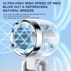 Digital Display High-Speed Bladeless Fan Battery Power Personal Air <strong>Cooler</strong> Travel Outdoor Rpm Turbo Cooling Ice Compress Gear - Product Image 4