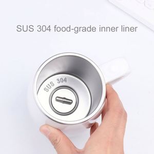 Taza Mezcladora Automática Personalizada, Vaso Portátil de Acero Inoxidable Reutilizable, Taza para Café, Leche y Agua con Tapa y Asa - Product Image 3
