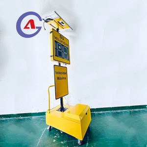 إشارة التغذية المرتدة لسرعة رادار الألومنيوم من Guangan تعمل بالطاقة الشمسية مع شاشة عرض حركة المرور LED بحجم مخصص لمشاريع الطرق الحكومية - Product Image 4