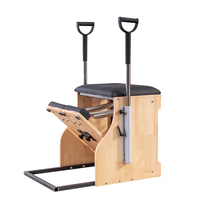 Chaise de yoga professionnelle personnalisée en vente chaude, chaise de Pilates en chêne, chaise stable pour exercices, ensembles d'entraînement