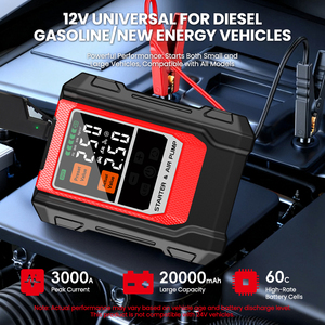 4 Trong 1 Xách Tay 3000A <span class=keywords><strong>20000MAh</strong></span> Xe Pin Booster Ngân Hàng Điện Sạc Với Lốp Máy Bơm Không Khí Và Hiển Thị Kỹ Thuật Số Xe Nhảy Khởi Động - Product Image 2
