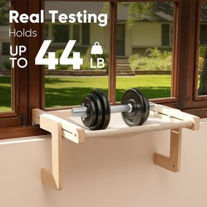 <span class=keywords><strong>FUKUMARU</strong></span> Repose-pieds pour chat 3-en-1 convertible en hamac, pour fenêtre, rebord de fenêtre, lit ou sol, robuste, en tissu de lin lavable et renforcé - Product Image 5