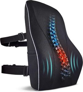 Coussin lombaire ergonomique pliable en mousse à mémoire de forme à récupération lente pour voitures, chaises de bureau et chaises de jeu - Product Image 1