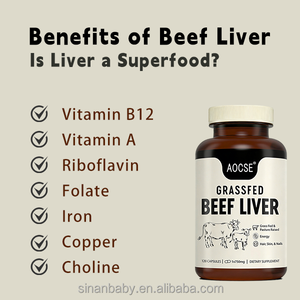 Grasgevoederde Gedroogde Rundvleeslever Extract Capsules Natuurlijk IJzer Vitamine <span class=keywords><strong>B12</strong></span> Verbetert Energie Weilandgevoederd China 60 Capsules/Fles - Product Image 5