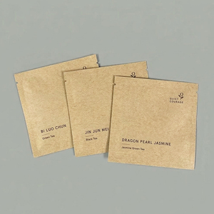 <span class=keywords><strong>Sachet</strong></span> en papier <span class=keywords><strong>kraft</strong></span> plat personnalisé de 1 oz pour emballage de poudre de chocolat, thé, café ou suppléments, à portion individuelle, avec fermeture scellée - Product Image 4