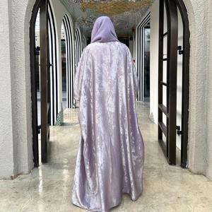 dames mode intérieur ouvert 2 pièces ensemble à manches longues dubaï turquie Ramadan <span class=keywords><strong>abaya</strong></span> musulman longue robe pour les femmes - Product Image 2