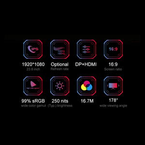 จอคอมพิวเตอร์ LED 1920*1080P <span class=keywords><strong>24</strong></span><span class=keywords><strong>นิ้ว</strong></span><span class=keywords><strong>144hz</strong></span> สำหรับการเล่นเกมสำนักงานธุรกิจ - Product Image 2