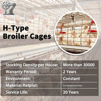 Nouvelle cage à poulets à 4 étages en acier galvanisé avec une longue durée de vie pour les fermes avicoles