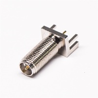 Latón niquelado RP SMA Antena hembra Conector RF 1,6mm Espaciado de montaje en borde Conector coaxial de 30mm