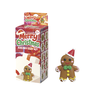 Gingerbread <b>Man</b> Christmas Air Dry Clay Kit <b>for</b> Kids - Non-Sticky Non-Toxic Modeling Clay Set with 7 Blocks - Product Image 1