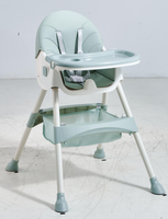 Chaise haute pliable pour enfants 4 en 1, table pliable, chaise haute multifonctionnelle de haute qualité, chaise haute pour bébé en plastique
