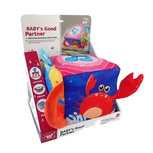 Scatola di Giocattoli Sensoriali per Neonati, Design con Simpatici Animali Marini, Suoni Incorporati, Giocattolo Educativo in Cotone per Bambini - Product Image 5