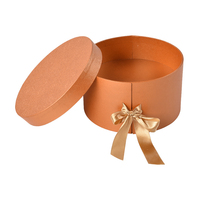 Boîte-cadeau ronde en carton de matériaux recyclés boîte-cadeau de fleurs de mariage surprise rotative à deux doubles couches avec logo personnalisé