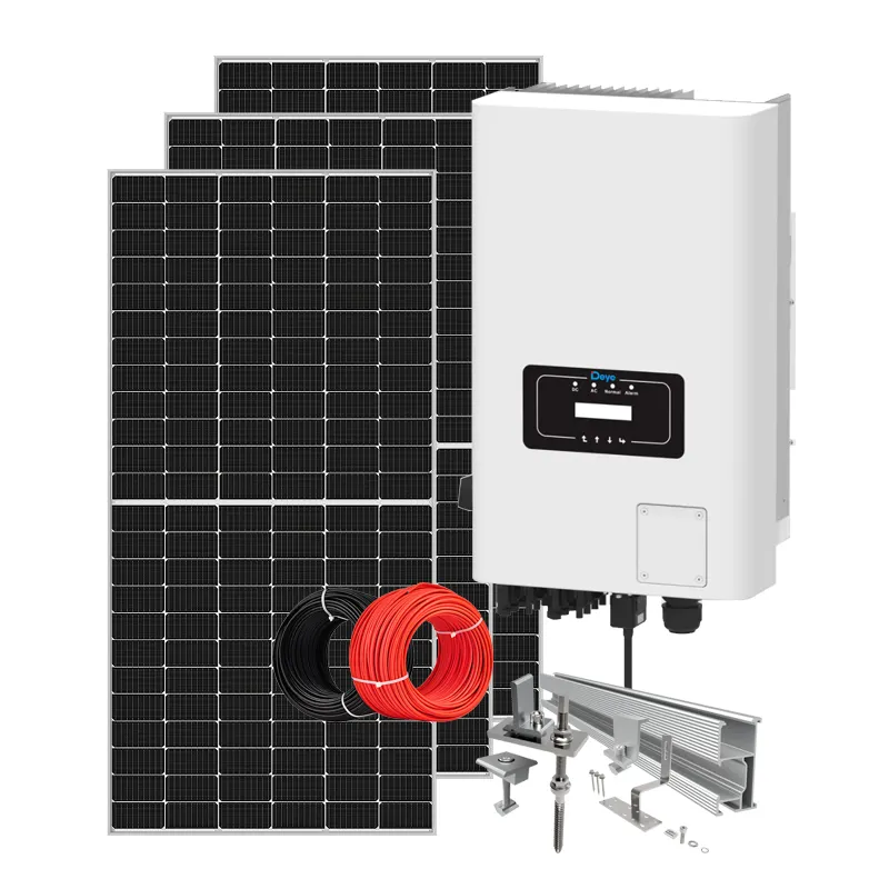 Panel Surya Terhubung Kisi 20KW Sistem Tenaga Surya Lengkap untuk Rumah