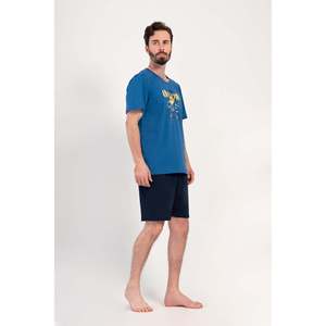 Ensemble short et t-shirt à col rond pour homme, style hip-hop, avec poches, respirant, imprimé - Product Image 3