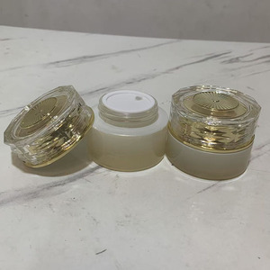 화이트 옐로우 럭셔리 화장품 유리병 세트 30G 50G 30ML 50ML 100ML 120ML 스킨 케어 포장 스킨 케어 용기 유리 병 - Product Image 4